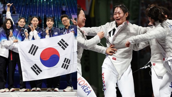 한국 여자 사브르 선수, 역사상 처음으로 올림픽 은메달 획득하며 기록 경신하기 썸네일 이미지