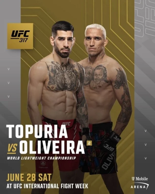 토푸리아 vs 올리베이라, UFC 317 라이트급 타이틀전에서 'KO 여부'가 서브미션의 관건? 썸네일 이미지
