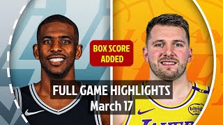 LA 레이커스 vs 샌안토니오 스퍼스 경기 하이라이트 이미지