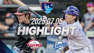 삼성 vs LG 경기 하이라이트 이미지